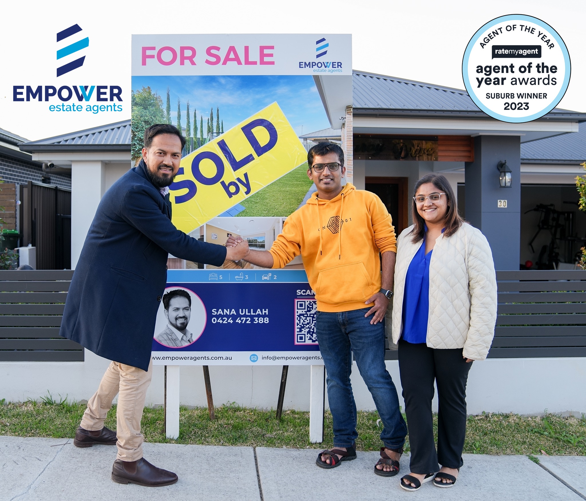 Successful buyer handover by Empower Estate Agents